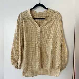 Yellow Print Long Sleeve Shirt